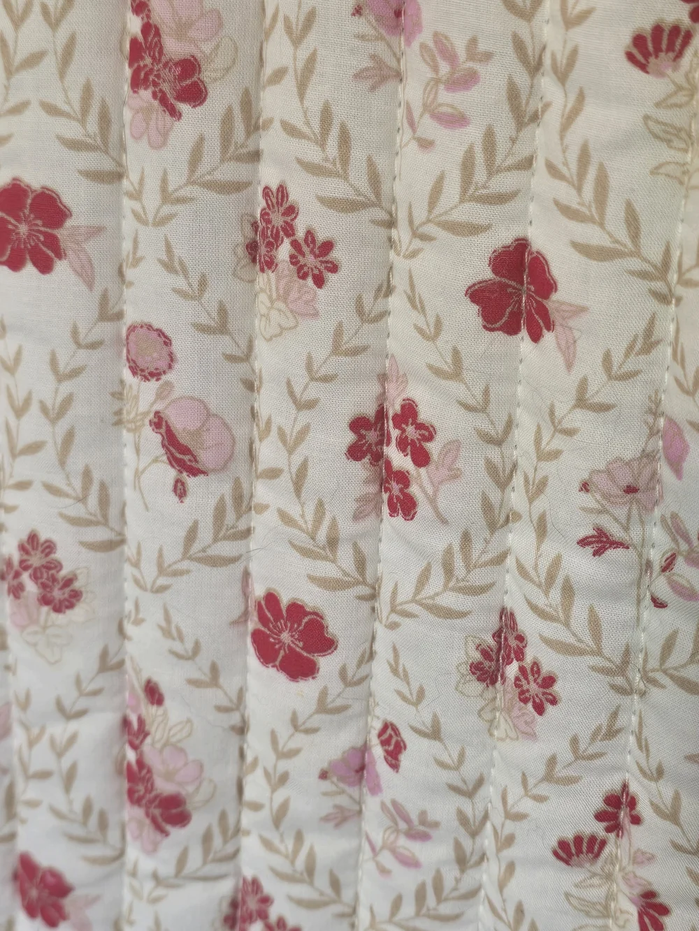 Japna Floral Tie-Front Sleeveless Vest - Cream, Dainty Pink Floral. 100% Cotton